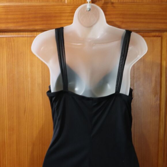 Dress Barn Y2K Black Formal Homecoming Prom Vintage Slim Dress Whimsy Goth LG - Picture 9 of 15